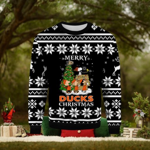 Merry Anaheim Ducks Christmas Snoopy Ugly Sweater