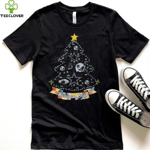 Merry And Bright Dallas Cowboys NFL Christmas Tree 2022 Shirt