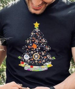 Merry And Bright Los Houston Astros MLB Christmas Tree 2022 Shirt