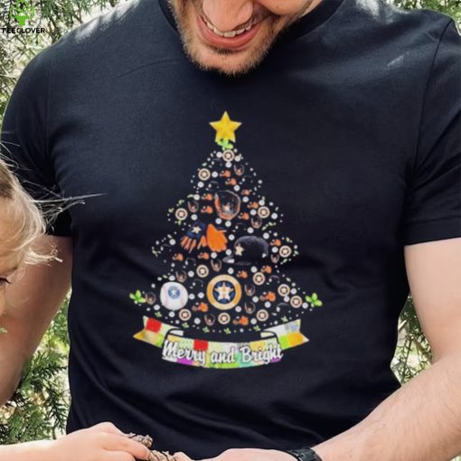Merry And Bright Los Houston Astros MLB Christmas Tree 2022 Shirt