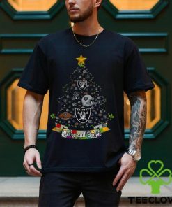 Merry And Bright Oakland Raiders NFL Christmas T shirt