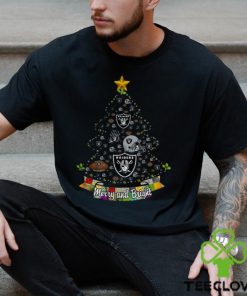 Merry And Bright Oakland Raiders NFL Christmas T shirt