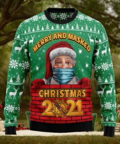 Merry And Masked Ugly Christmas Sweater Thankgiving Gift Men Women
