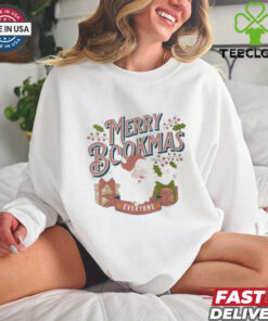 Merry Bookmas Everyone Christmas Santa T shirts