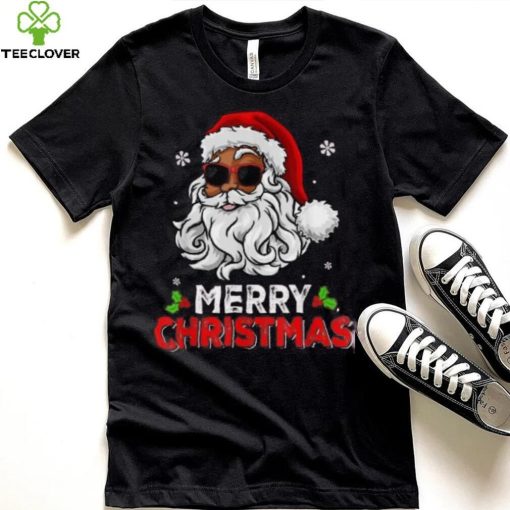 Merry Bright Groovy Christmas Retro Holiday 70s Santa Unisex Shirt