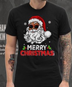 Merry Bright Groovy Christmas Retro Holiday 70s Santa Unisex Shirt