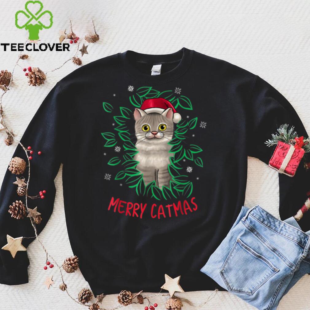 Merry Catmas Merry Christmas Cat Lovers Christmas Pajamas T Shirt