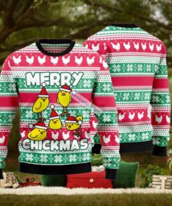 Merry Chickmas Green Red Best Xmas Sweaters