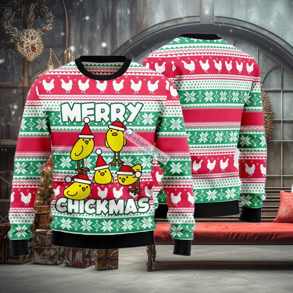 Merry Chickmas Green Red Best Xmas Sweaters Merry Chickmas Green Red Best Xmas Sweaters