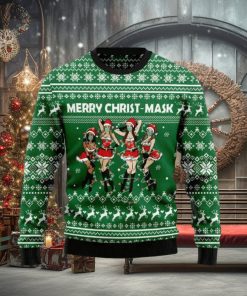Merry Christ Mask Funny Ugly Christmas Sweater