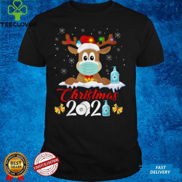 Merry Christmas 2021 Reindeer Funny Boys Kids Family Xmas T Shirt
