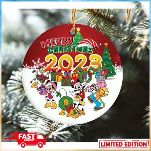 Merry Christmas 2023 Disney Mickey Mouse And His Friends Gift For Kids Ornament