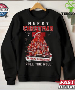Merry Christmas Alabama Crimson Tide Roll Tide Roll 2024 Shirt 2 Merry Christmas Alabama Crimson Tide Roll Tide Roll 2024 Shirt