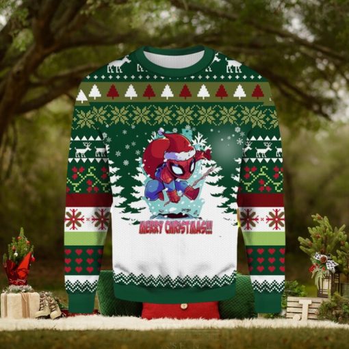 Merry Christmas And Happy Holidays Spider Man Ugly Sweater
