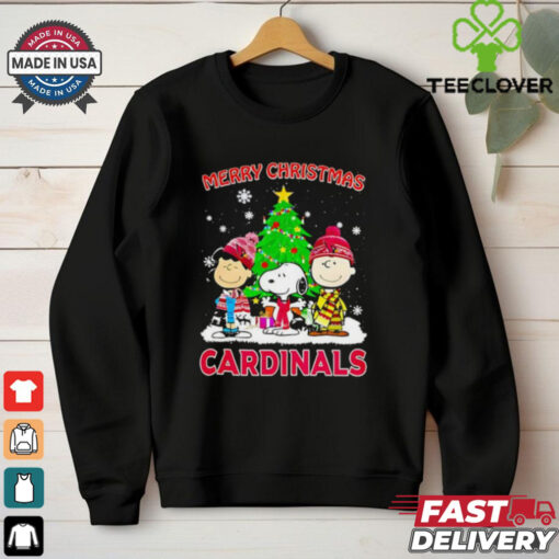 Merry Christmas Arizona Cardinals X Peanuts characters 2024 shirt