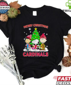 Merry Christmas Arizona Cardinals X Peanuts characters 2024 shirt