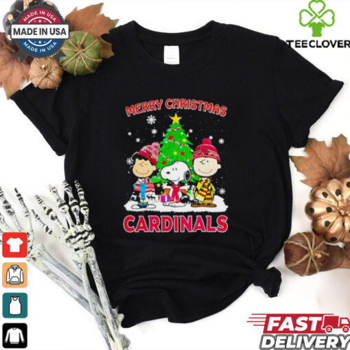 Merry Christmas Arizona Cardinals X Peanuts characters 2024 shirt