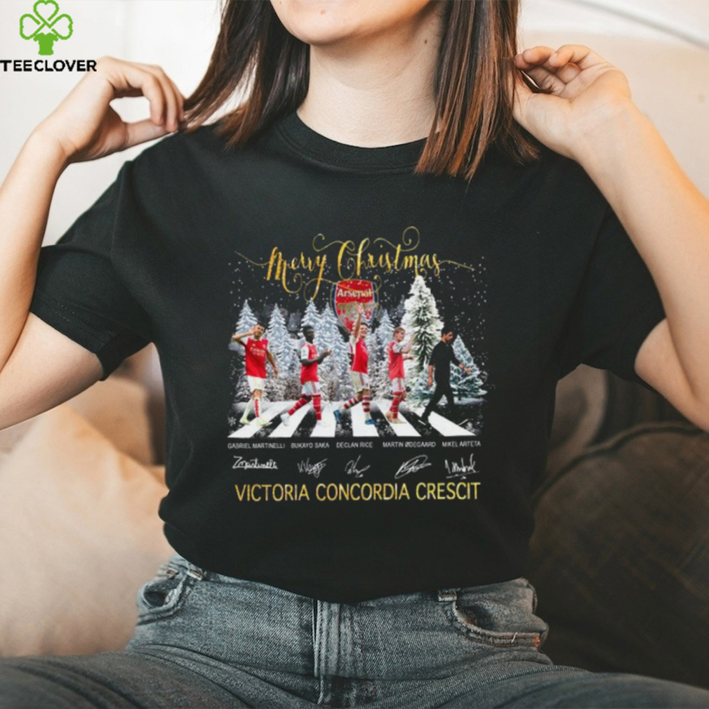 Merry Christmas Arsenal Victoria Concordia Crescit Shirt Merry Christmas Arsenal Victoria Concordia Crescit Shirt