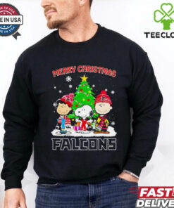 Merry Christmas Atlanta Falcons X Peanuts characters 2024 shirt