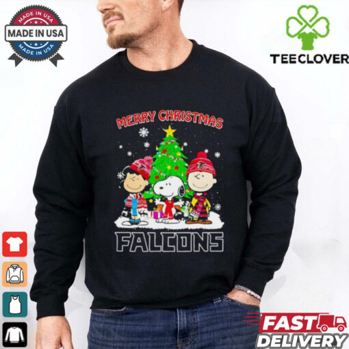 Merry Christmas Atlanta Falcons X Peanuts characters 2024 shirt