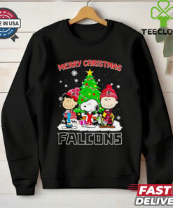 Merry Christmas Atlanta Falcons X Peanuts characters 2024 shirt