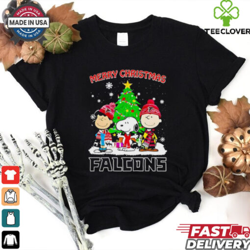 Merry Christmas Atlanta Falcons X Peanuts characters 2024 shirt