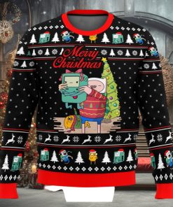 Merry Christmas BMO Finn Aventure TimeUgly Christmas Sweater 1 Merry Christmas BMO Finn Aventure TimeUgly Christmas Sweater