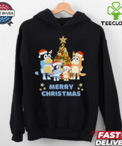 Merry Christmas Bluey Dad Mom And Bingo Shirt
