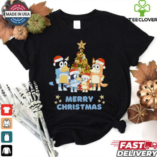 Merry Christmas Bluey Dad Mom And Bingo Shirt