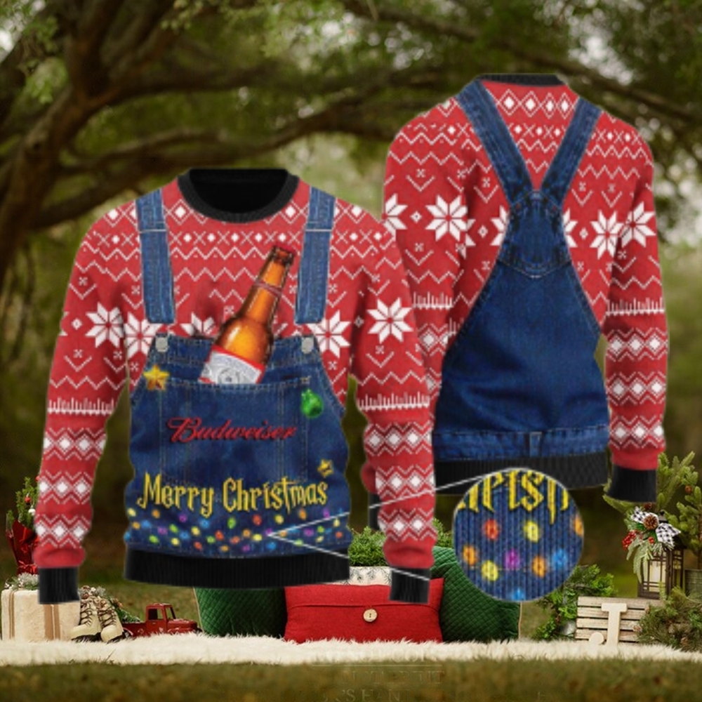 Merry Christmas Budweiser Ugly Sweater Merry Christmas Budweiser Ugly Sweater