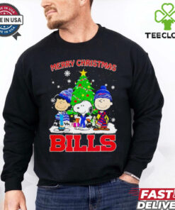Merry Christmas Buffalo Bills X Peanuts characters 2024 shirt
