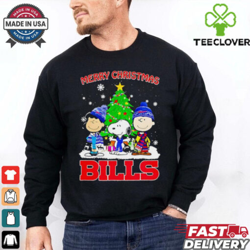 Merry Christmas Buffalo Bills X Peanuts characters 2024 shirt