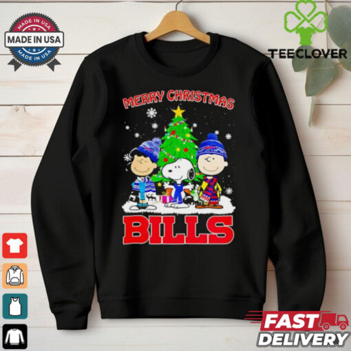 Merry Christmas Buffalo Bills X Peanuts characters 2024 shirt