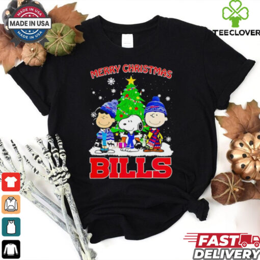 Merry Christmas Buffalo Bills X Peanuts characters 2024 shirt