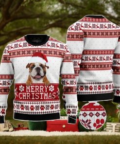 Merry Christmas Bulldog Christmas Gift Ugly Christmas Sweater Xmas Holiday