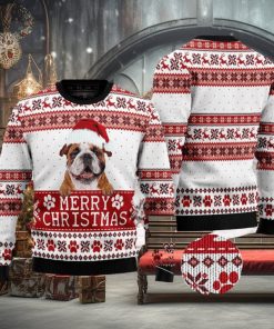 Merry Christmas Bulldog Ugly 3D Sweater Gift For Men And Women