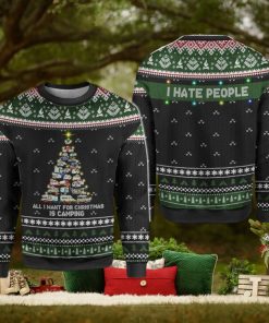 Merry Christmas Camping All I Want For Is I Hate People For Christmas Gifts Knitting Pattern Sweater