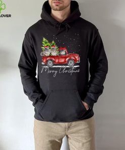 Merry Christmas Chinchilla Farmer Santa Truck Xmas Reindeer Shirt