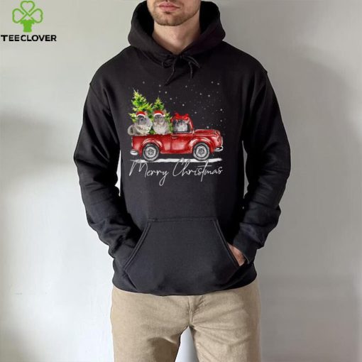 Merry Christmas Chinchilla Farmer Santa Truck Xmas Reindeer Shirt