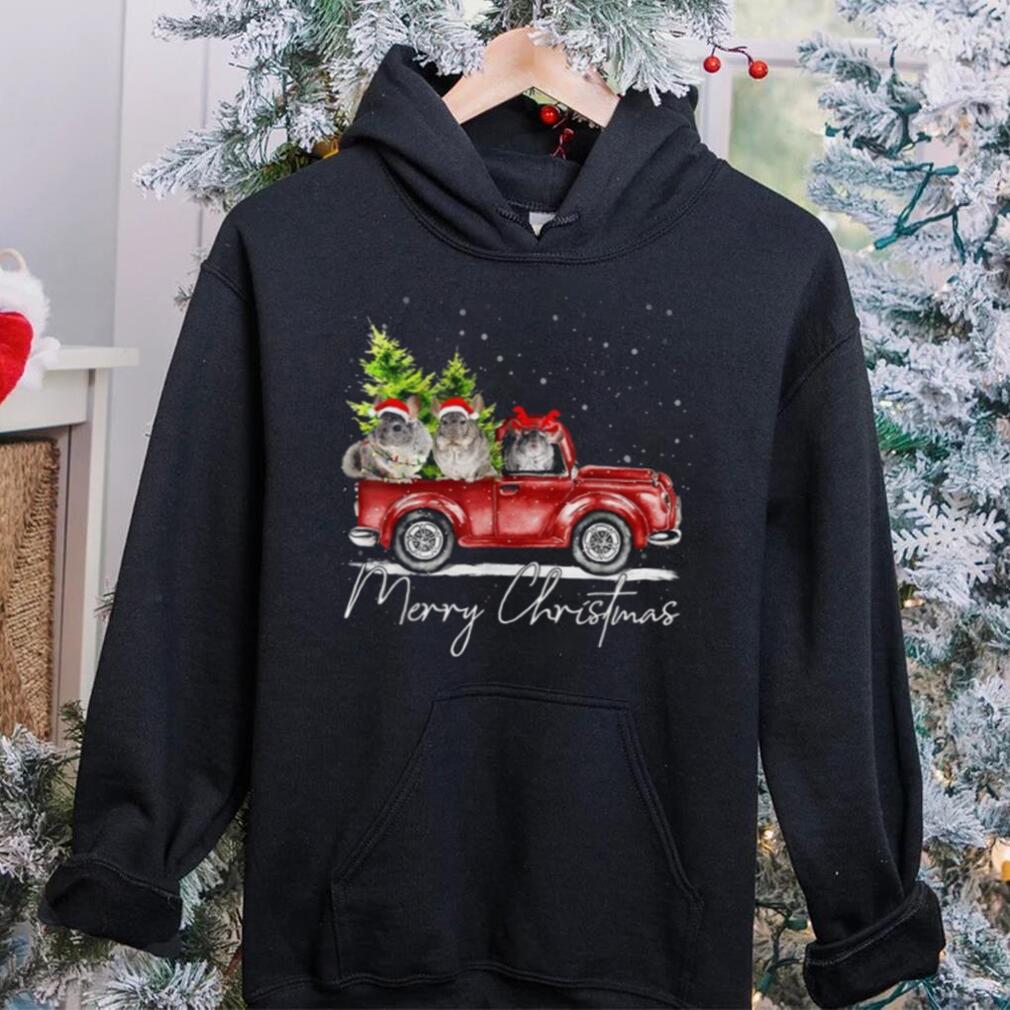 Merry Christmas Chinchilla Farmer Santa Truck Xmas Reindeer Shirt Merry Christmas Chinchilla Farmer Santa Truck Xmas Reindeer Shirt