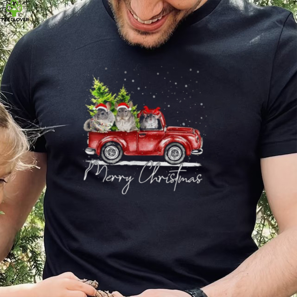 Merry Christmas Chinchilla Farmer Santa Truck Xmas Reindeer Shirt Merry Christmas Chinchilla Farmer Santa Truck Xmas Reindeer Shirt