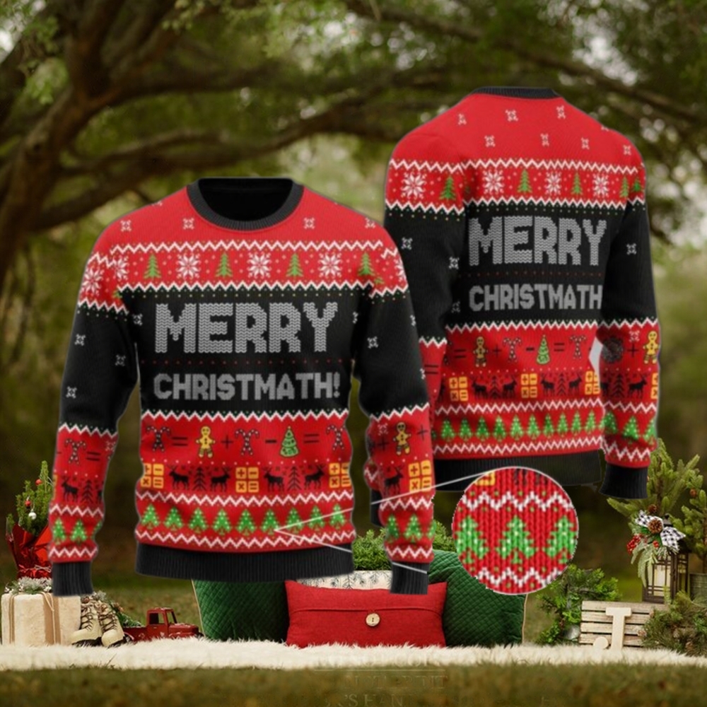 Merry Christmas Christmath Math 3D Printed Ugly Christmas Sweater Merry Christmas Christmath Math 3D Printed Ugly Christmas Sweater