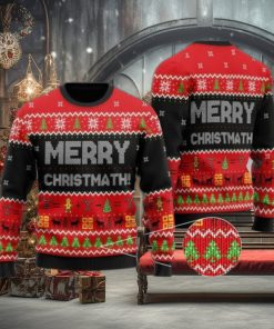 Merry Christmas Christmath Math 3D Printed Ugly Christmas Sweater