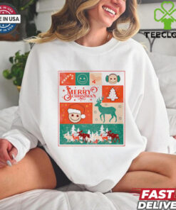 Merry Christmas Collage Emoji shirt