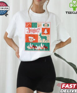 Merry Christmas Collage Emoji shirt