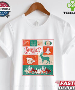 Merry Christmas Collage Emoji shirt
