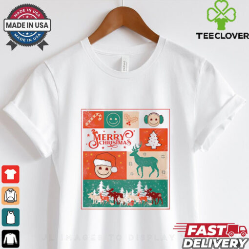 Merry Christmas Collage Emoji shirt