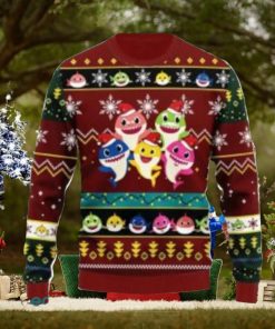 Merry Christmas Cute Baby Shark Red Brown Ugly Christmas Sweaters Gift For Men Women