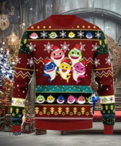 Merry Christmas Cute Baby Shark Red Brown Ugly Christmas Sweaters Gift For Men Women