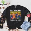 Merry Christmas Dachshund Dog Through The Snow Shirt